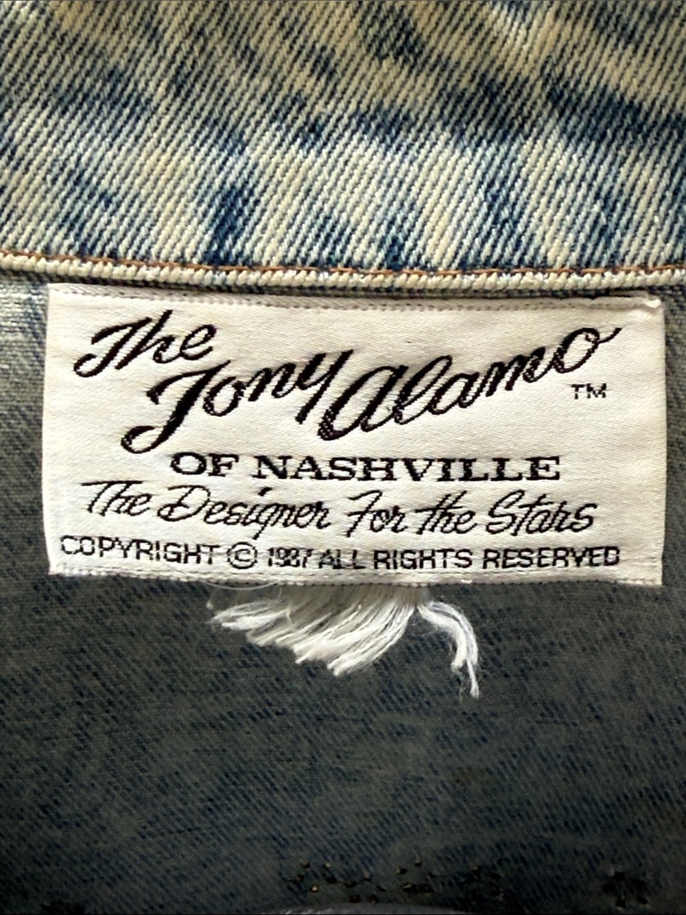 Rare vintage 1987 Tony Alamo embellished Chicago Purple Ombre Jean Jacket - Picture 4 of 10